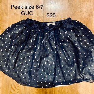 Sparkly blue Peek skirt Size 6/7 GUC. Pretty!
